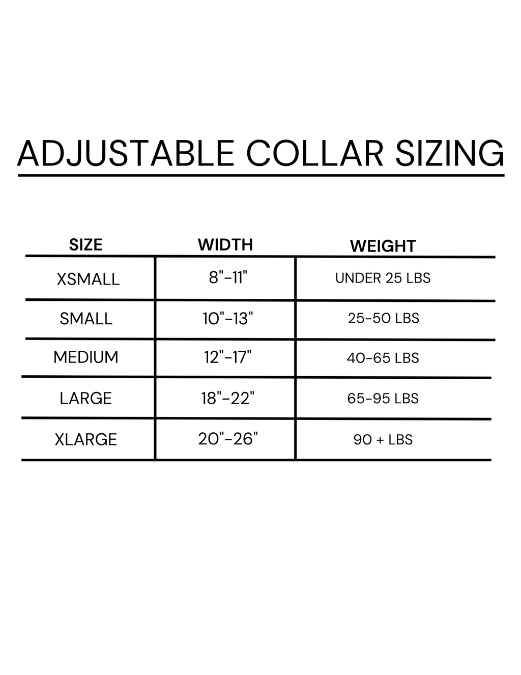 Adjustable Collar
